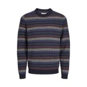 Noorse Gebreide Crew Neck Trui Night Sky Jack & Jones , Blue , Dames