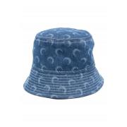 Blauwe Katoenen Casual Bucket Hoed Marine Serre , Blue , Dames