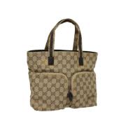 Pre-owned Canvas gucci-bags Gucci Vintage , Beige , Dames