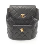 Pre-owned Leather chanel-bags Chanel Vintage , Black , Dames