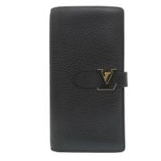 Pre-owned Leather wallets Louis Vuitton Vintage , Black , Dames