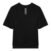 Casual Zwarte T-shirt met korte mouwen Rick Owens , Black , Dames