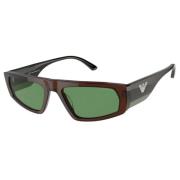 Bruin Acetaat Unisex Zonnebril Emporio Armani , Brown , Unisex