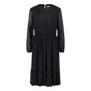 Jurk met lange mouwen en lagen Betty & Co , Black , Dames