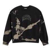 Abstract Logo Oversized Unisex Sweatshirt Barrow , Black , Heren