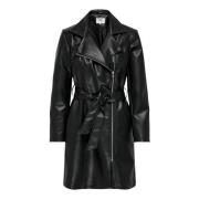 Imitatie leren biker jas Jacqueline de Yong , Black , Dames