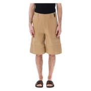 Ash Canvas Bermudas Ss24 Fendi , Brown , Heren