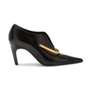 Elegante Zwarte Lage Hak Enkellaarsjes Jil Sander , Black , Dames