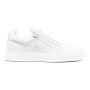 Witte Leren Casual Sneakers Giuseppe Zanotti , White , Heren