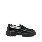 Zwarte Elegante Gesloten Loafers Hogan , Black , Dames