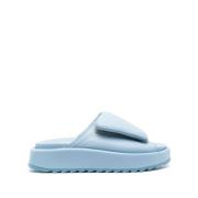 Blauwe Leren Casual Open Teen Slides Gia Borghini , Blue , Dames