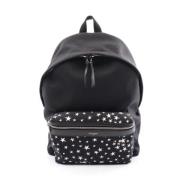 Pre-owned Leather backpacks Yves Saint Laurent Vintage , Black , Dames