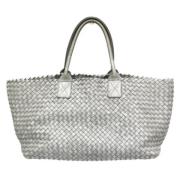 Pre-owned Leather handbags Bottega Veneta Vintage , Gray , Dames