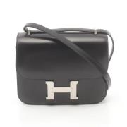 Pre-owned Fabric shoulder-bags Hermès Vintage , Black , Dames