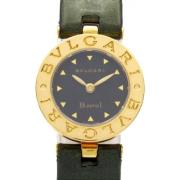 Pre-owned Leather watches Bvlgari Vintage , Black , Dames