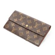 Pre-owned Coated canvas wallets Louis Vuitton Vintage , Brown , Dames