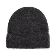 Alpaca Fuzzy Beanie Hat Séfr , Gray , Heren