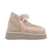 Warme Winterlaarzen Mini Eskimo Stijl Mou , Beige , Dames