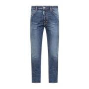 Logo Patch Skinny Jeans Dsquared2 , Blue , Heren