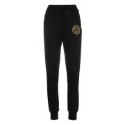 Zwarte Katoenen Tapered Track Broek Versace Jeans Couture , Black , Da...