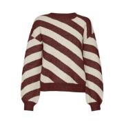 Gestreepte Pullover Sweater Fired Brick Vero Moda , Beige , Dames