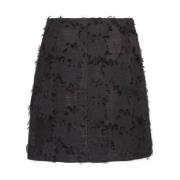 Zwarte Korte Rok met Fluffy Details Augustina Moss Copenhagen , Black ...