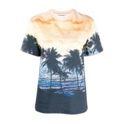 Casual Korte Mouw Multicolor Katoenen T-shirt Paco Rabanne , Multicolo...