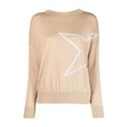 Beige Boothals Gebreide Trui Lorena Antoniazzi , Beige , Dames