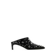 Zwarte leren muiltjes 5cm hakhoogte Jil Sander , Black , Dames