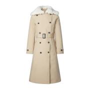 Beige trench donna, stijlvol en chic Save The Duck , Beige , Dames