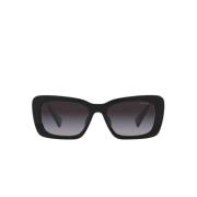 Stijlvolle Cat-Eye Zonnebril Miu Miu , Black , Dames