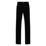 Zwarte Straight Jeans met 5 Zakken Versace Jeans Couture , Black , Her...