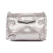 Gewatteerde Zilver-tone Leren Schoudertas Maison Margiela , Gray , Dam...