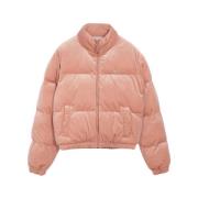 Zwarte Gewatteerde Velours Trechterhals Puffer Juicy Couture , Pink , ...