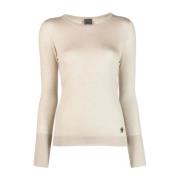 Kasjmier Choker Trui in Beige Lorena Antoniazzi , Beige , Dames