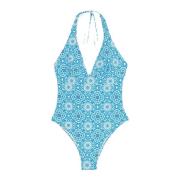 Interieurkostuum in nylon elastaan MC2 Saint Barth , Blue , Dames