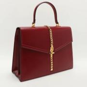 Pre-owned Leather handbags Gucci Vintage , Red , Dames