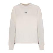 Witte Sweatshirts voor Dames Aw23 Msgm , White , Dames