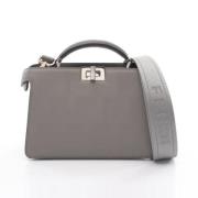 Pre-owned Leather fendi-bags Fendi Vintage , Gray , Dames