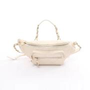 Pre-owned Leather chanel-bags Chanel Vintage , White , Dames