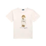 Katoenen Polo Bear T-shirt Polo Ralph Lauren , Beige , Dames