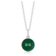 Groen Zilver Hanger Ketting SIS Frk. Lisberg , Gray , Dames