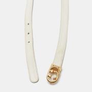 Pre-owned Leather belts Gucci Vintage , White , Dames