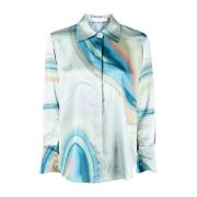 Gedrukte satijnen casual blouse in multicolor Simkhai , Multicolor , D...