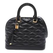 Pre-owned Leather handbags Louis Vuitton Vintage , Black , Dames