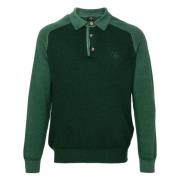 Blauw Lange Mouw Casual Polo Shirt Etro , Green , Heren