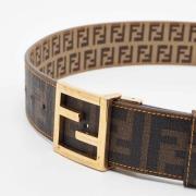 Pre-owned Canvas belts Fendi Vintage , Brown , Dames