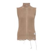 Vest met logo MM6 Maison Margiela , Beige , Dames