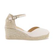 Touw Sleehak Sandalen Castañer , White , Dames