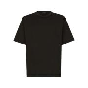 Zwart Katoenen Crew Neck T-shirt Dolce & Gabbana , Black , Heren